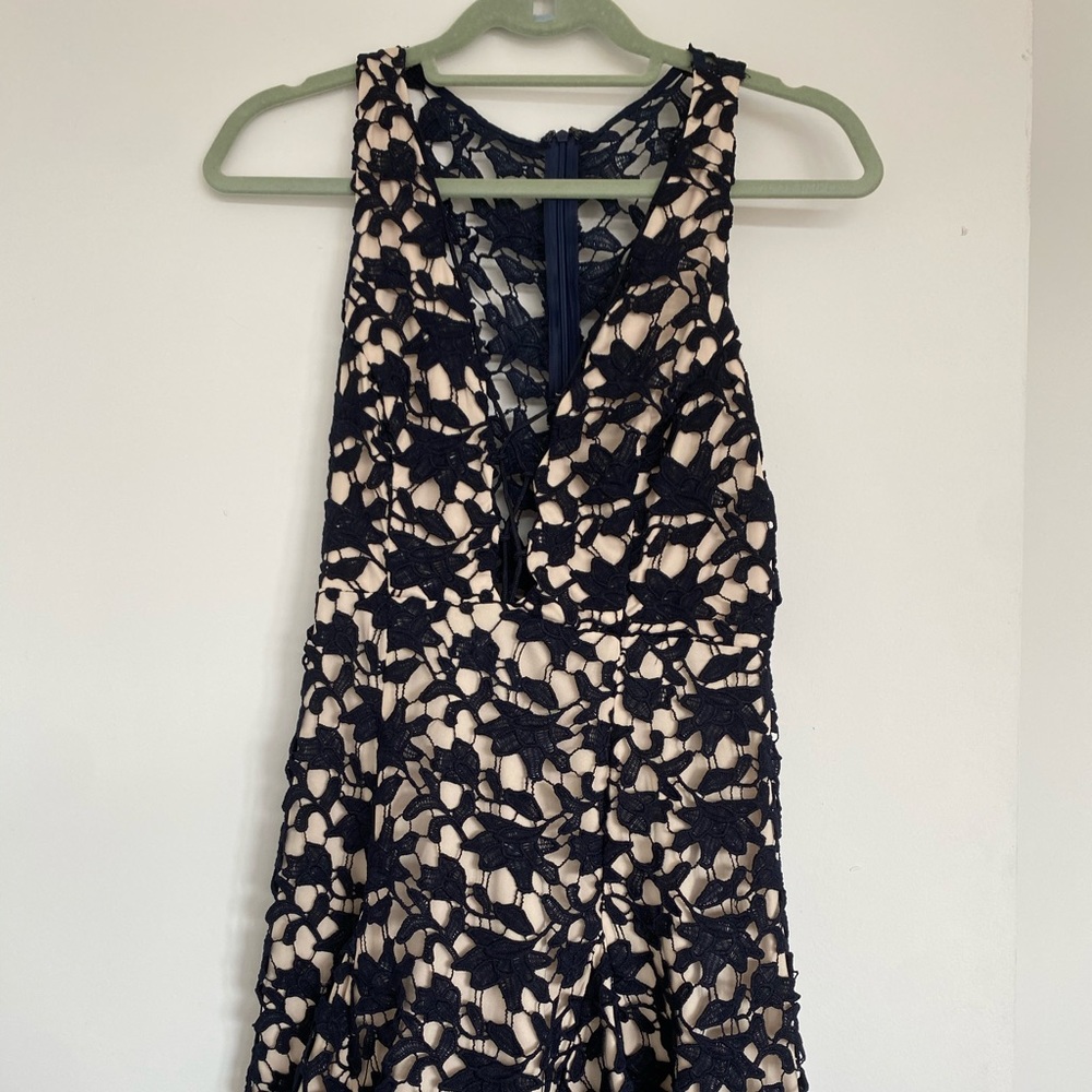 Lace overlay dress